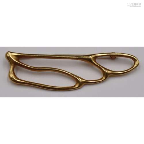 JEWELRY. Angela Cummings 18kt Gold Wing Brooch.