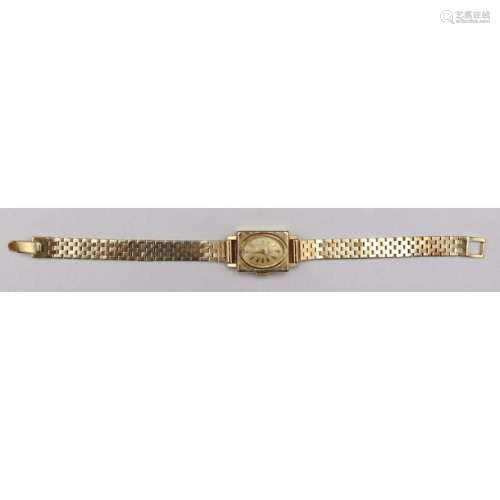 JEWELRY. Lady s Omega 14kt Gold Bracelet Watch.