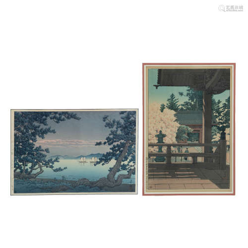 Two Kawase Hasui (1883-1957) woodblocks