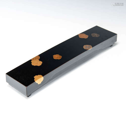 A cased Japanese lacquer incense stick box