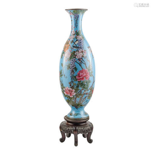 A Japanese cloisonne vase, Meiji