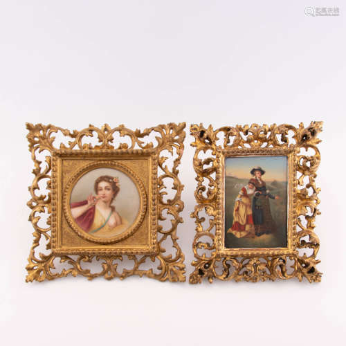 Two Berlin painted porcelain plaques, late 19th/early 20th c...