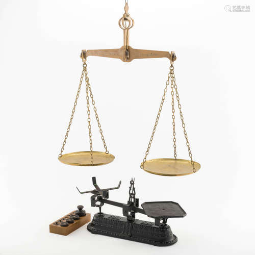 Two antique store scales, W & T Avery, Birmingham