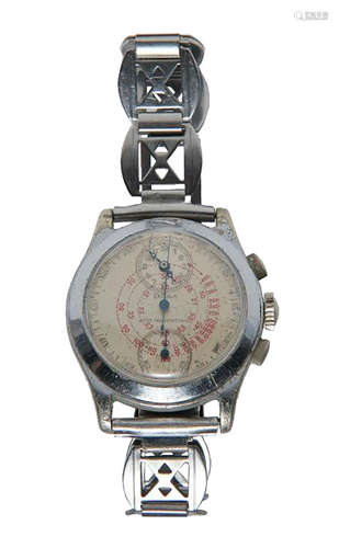 A Doxa Antimagnetique Stainless Chronograph,1942