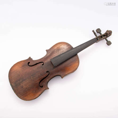 An early American fiddle with carved lion head, Circa 1850