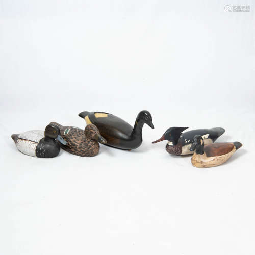 Five duck decoys, various dates 20th century