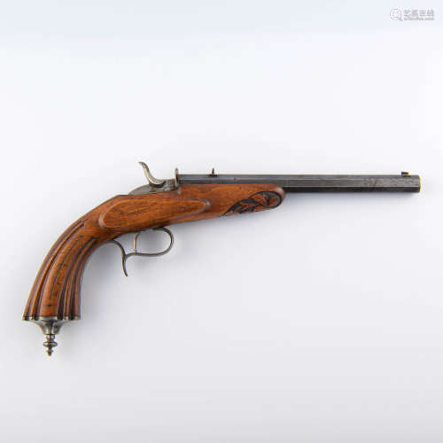A Belgian rolling block pistol, probably by Auguste Francott...