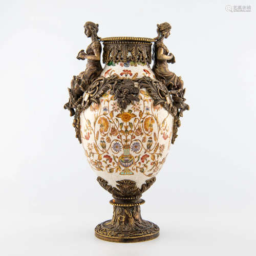 A Continental giltmetal-mounted porcelain vase, probably Ita...