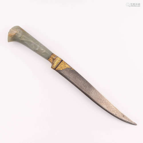 A Mughal gold-inlaid dagger, 19th century