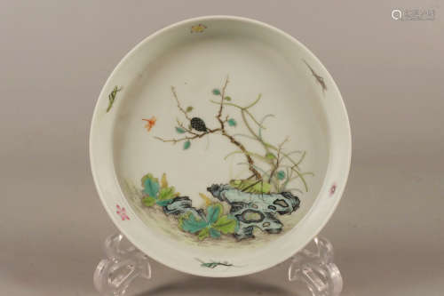 Pastel Floral Insect Plate
