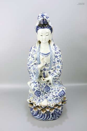 Blue and white Avalokitesvara