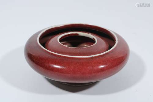 red glaze water bowl