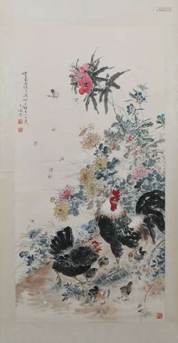 Wang Xuetao flower and chicken