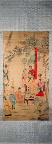 Wu Zongyuan's writing and drawing of ladies