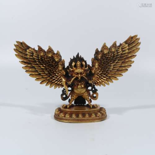Gilt bronze flying Buddha