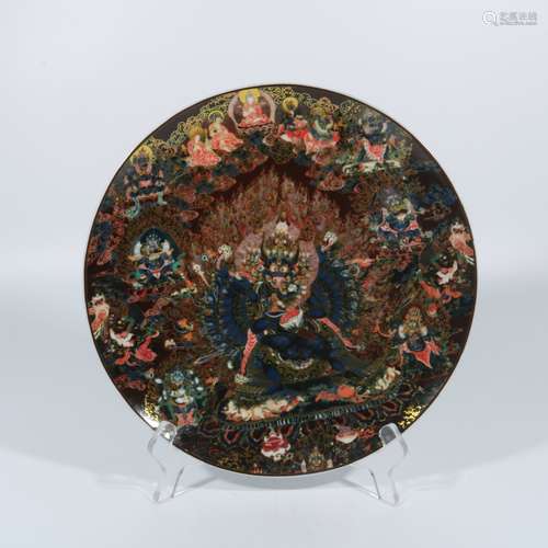 Gilt Thangka Character Plate