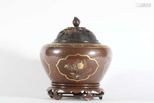 Bronze gilt gilt aromatherapy burner