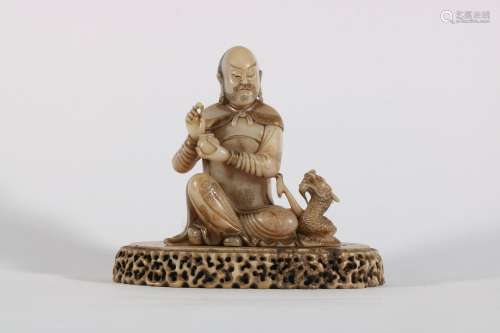 Shoushan Stone Seated Arhat in Qing Dynasty