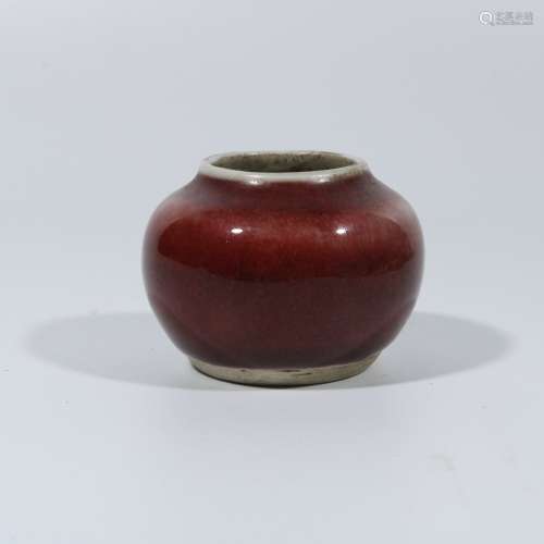 red glaze water bowl