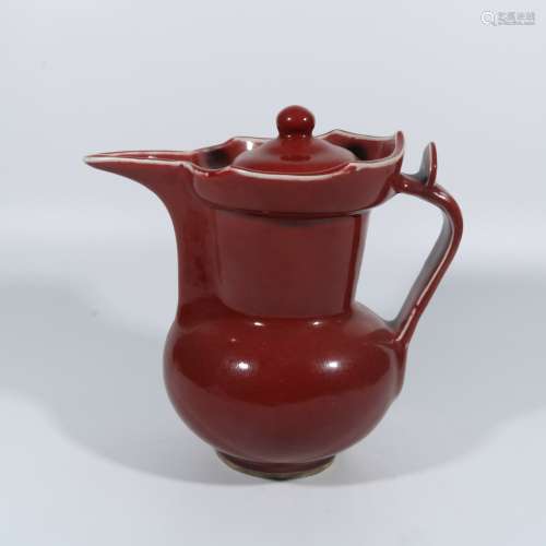 Red glazed monk hat pot