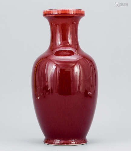 50年代 紅釉洗口瓶