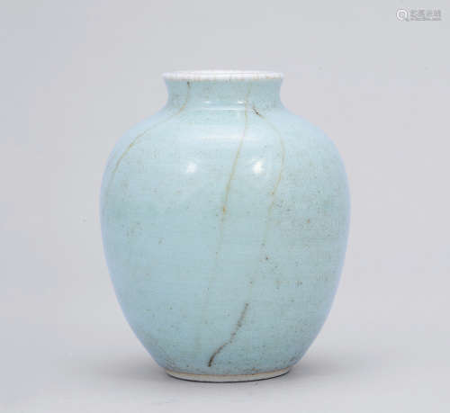 十九世紀 青釉太白罐