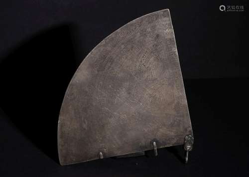 AN ISLAMIC INSCRIBED STEEL QUADRANT, 19TH CENTURY