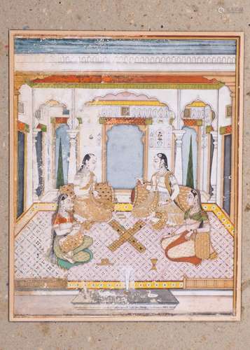 A ROYAL ENTERTAINMENT OF SEATED LADIES, 18TH CENTURY