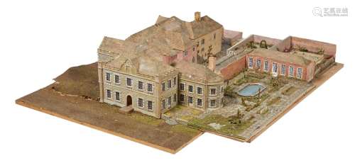 AN ARCHITECTURAL MODEL OF FLAXLEY ABBEY, BY OLIVER MESSEL
