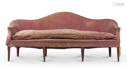 A GEORGE III MAHOGANY SOFA, CIRCA 1790 AND LATER