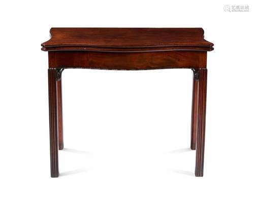 A GEORGE III MAHOGANY CARD TABLE, CIRCA 1780