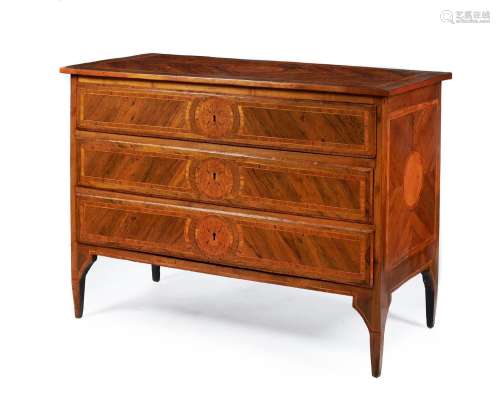 Y AN ITALIAN WALNUT AND TULIPWOOD BANDED COMMODE, LATE 18TH ...