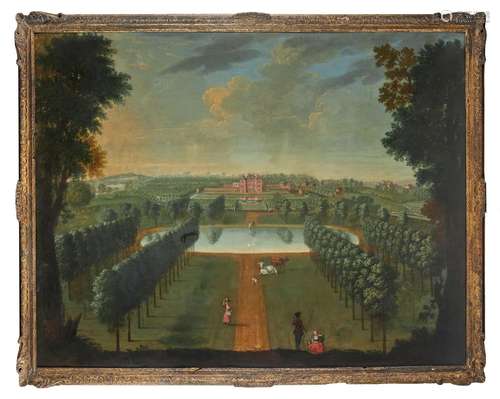 ANGLO-DUTCH SCHOOL (CIRCA 1740), VIEW OF A HOUSE WITH PROJEC...