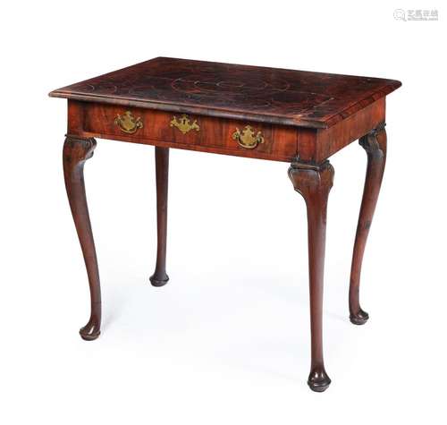 AN OYSTER VENEERED AND LINE INLAID SIDE TABLE, LATE 17TH CEN...