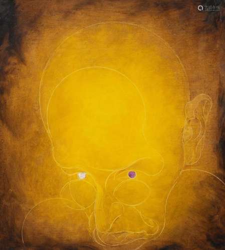 Felix De Boeck (1898-1995), Portrait of Ghandi, oil on panel...