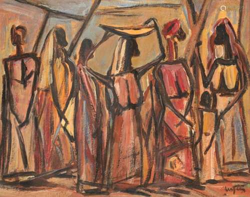 Floris Jespers (1889-1965), African Ladies in Congo,  50s, o...