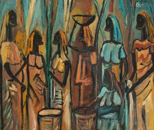 Floris Jespers (1889-1965), African Ladies in Congo,  50s, o...