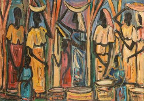 Floris Jespers (1889-1965), African Ladies in Congo,  50s, o...