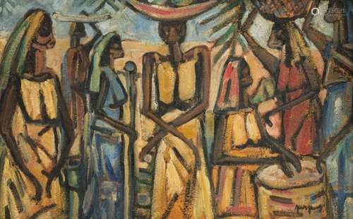 Floris Jespers (1889-1965), African Ladies in Congo,  50s, o...