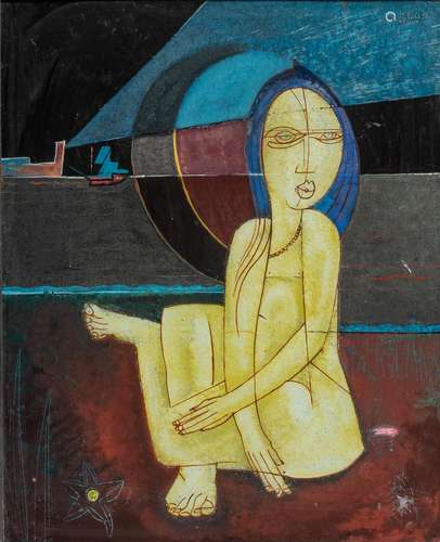 Floris Jespers (1889-1965),  Femme assise (Coquillage) , égl...