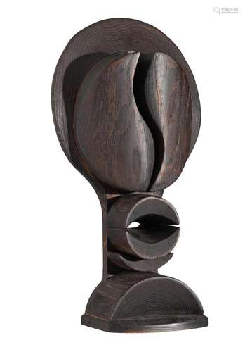 Jacky De Mayer (1938), untitled wooden sculpture, H 50 cm