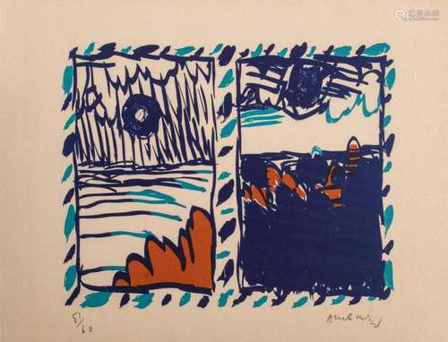 Pierre Alechinsky (1927), abstract composition, lithograph i...