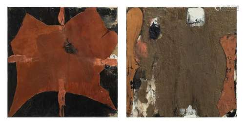 Marc Maet (1955-2000), two untitled works, 1987, mixed media...