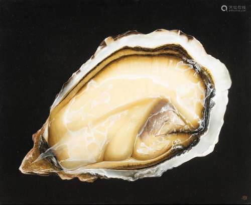 Ignace Bauwens, still life with oyster, oil on panel, 80 x 1...