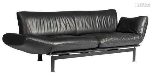 A design model DS 450 black leather sofa, Thomas Althaus for...