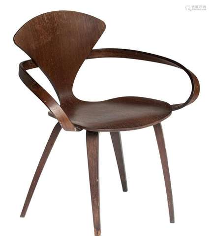 A vintage rosewood Pretzel chair by George Nelson, H 79,5 - ...