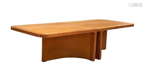 A large office desk with leather top, cherry wood, H 71 - W ...