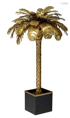 A vintage brass design Palm Tree lamp by Maison Jansen, Pari...