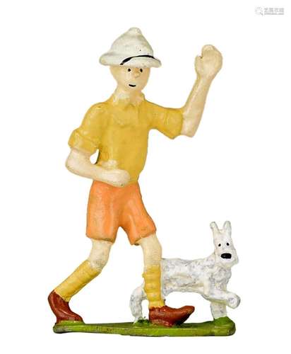 A rare Pixi prototype  Tintin in the Congo  figurine, H 6 cm