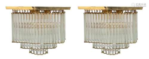 A pair of design chandeliers by Ernst Palme, the  70s, H 27 ...